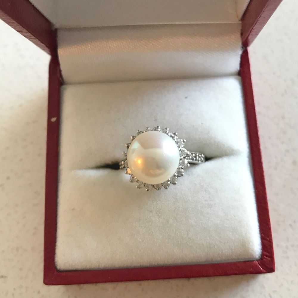 COPY - Per Luna silver band pearl ring
